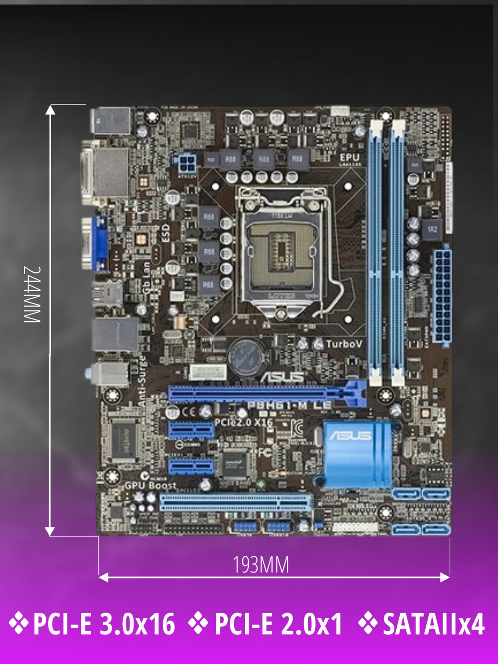 Материнская плата ASUS P8H61-M LE LGA1155 mATX
