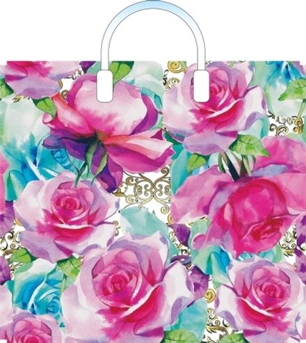 Пакеты с пластиковыми ручками "Матисс" 38х34+3см 90мкм (10/150 шт)