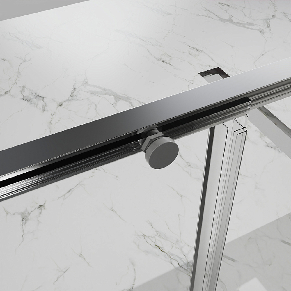 Душевая дверь Azario SHANGHAI раздвижная 120х195, толщина полотна 6мм универсальная, цвет профиля графит матовый