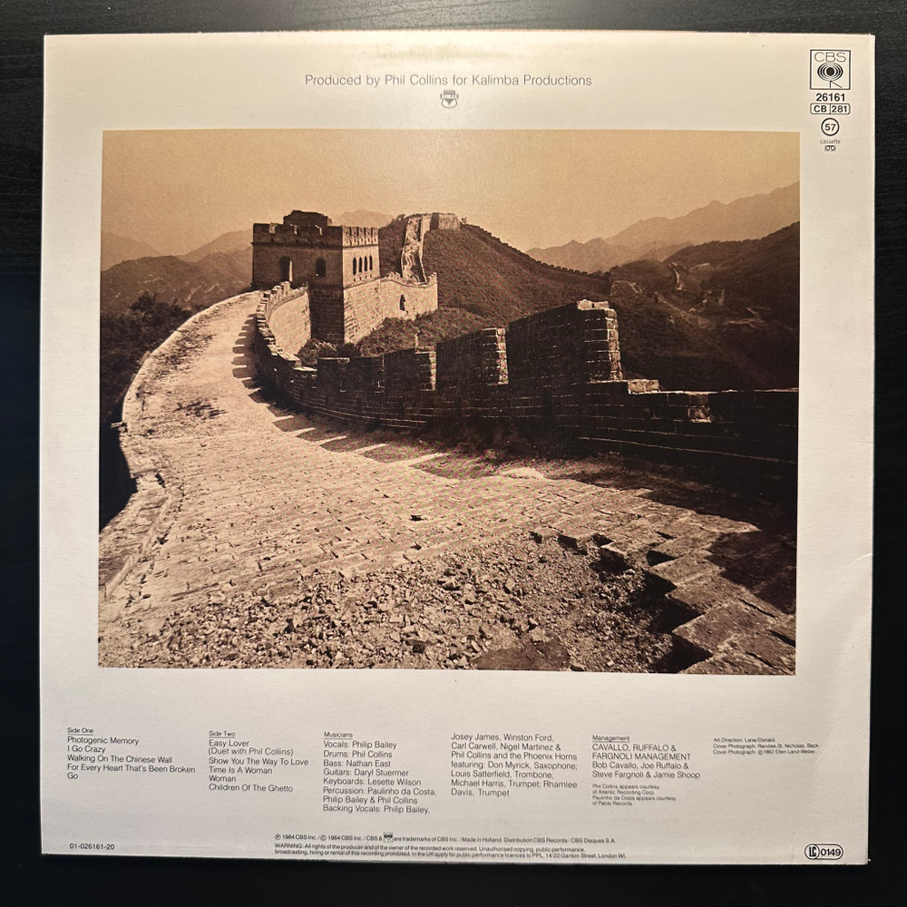 Philip Bailey- Chinese Wall (Голландия 1984г.)