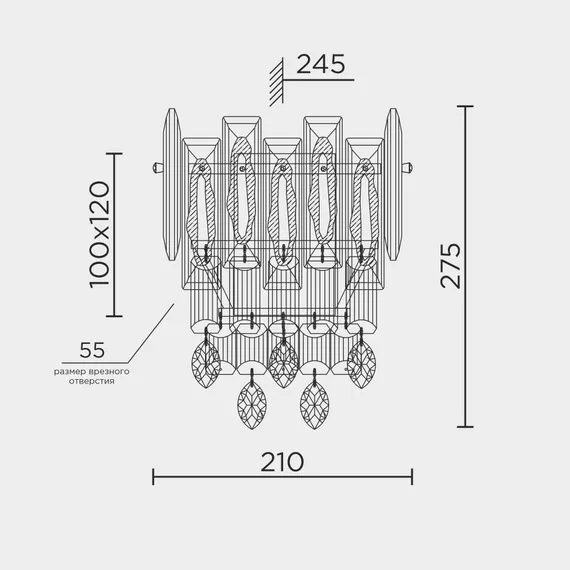 Настенный светильник MODELUX ML.7082.02 CR