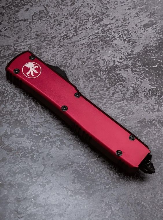 Тактический нож фронтально выкидной автоматический Microtech Красный