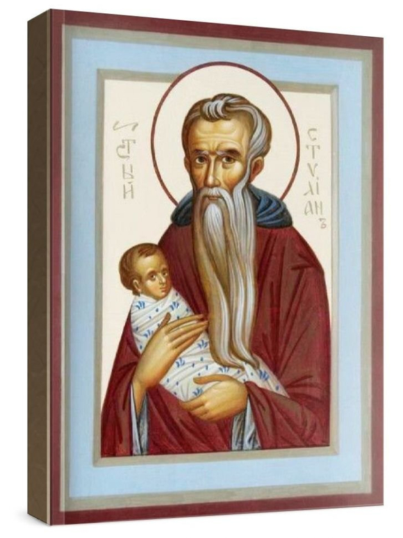 Стилиан Пафлагонский (рукописная икона)