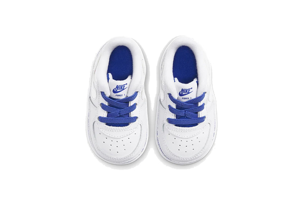 Baby Nike Air Force 1 07 Crib comfortable all-match sneakers white and blue