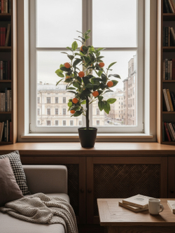 Искусственное дерево Мандарин 70см в кашпо