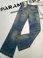 Джинсы IL'DOLCE jeans flare.Цвет голубой с эффектом потёртости. Размер walst:25 -40/42 русский
