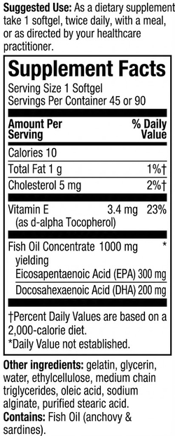 Omega-3 Enteric-Coated Softgels (1000 mg) Biogeek