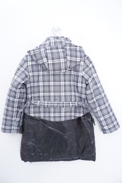 Пальто Ti-Max белое в клетку на 7 лет, новое