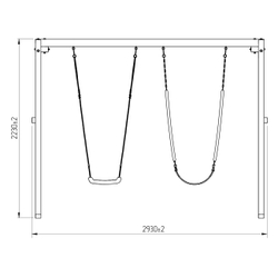 Деревянные качели с гибкими качелями