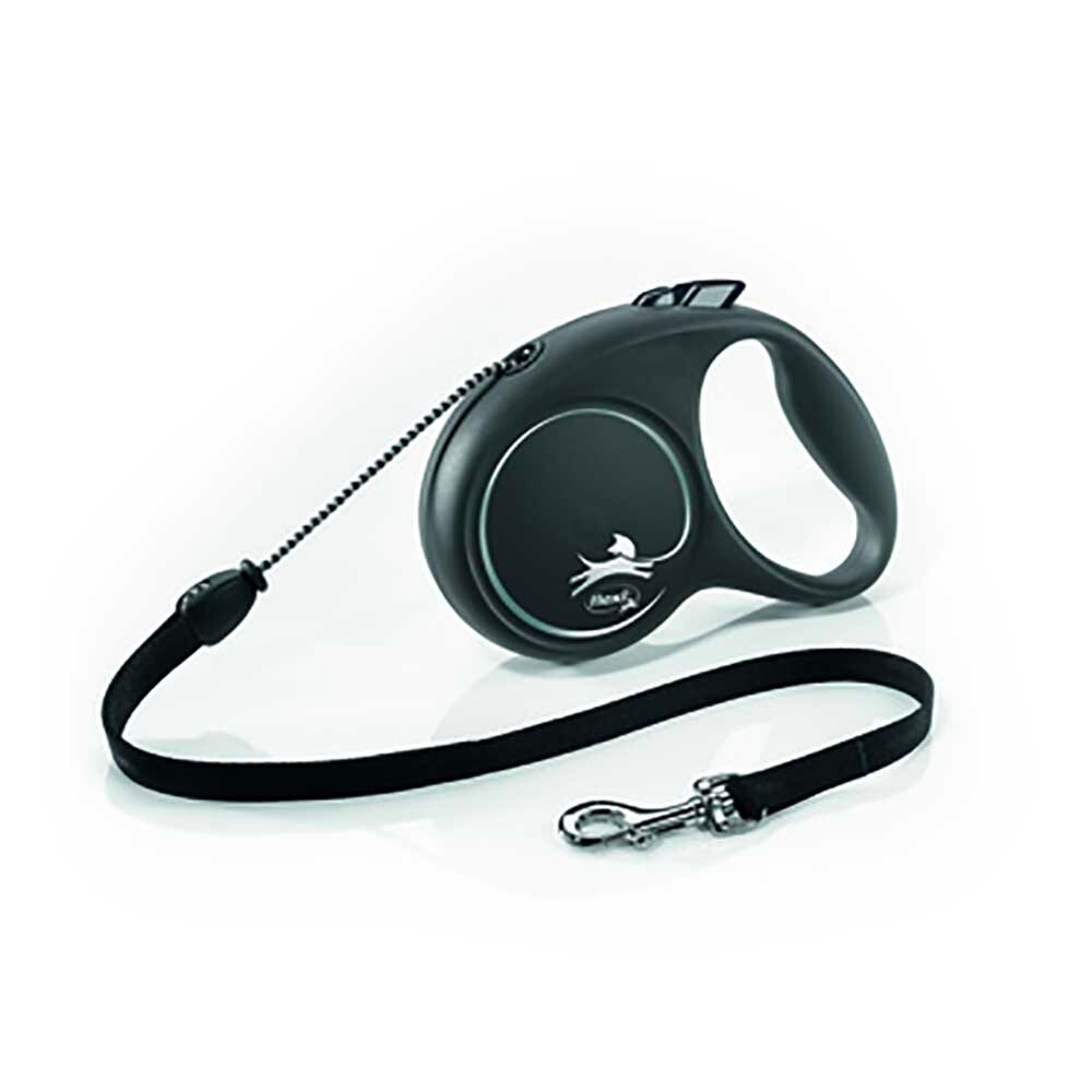 Flexi Black Design S 5м до 12кг - рулетка-трос для собак