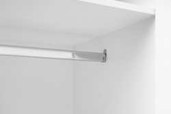 Шкаф распашной с наполнением (3 полки + штанга) ШК 5 (800), Белый