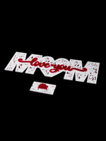 Табличка интерьерная "Love you MOM", "Люблю тебя, мама", 3D печать