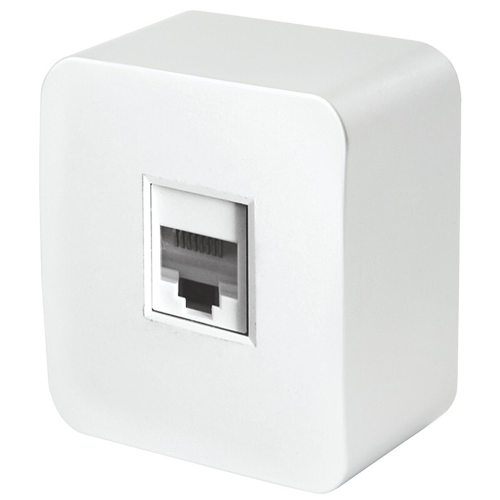 Розетка RJ-45 открытой установки. серия София. 1-местная. белый. MST00-20-01