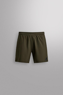 ZARA ТЕХНИЧЕСКИЕ ШОРТЫ, 7", ЗЕЛЕНЫЙ