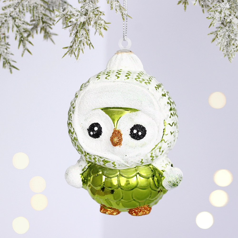 Ёлочная игрушка «Чудной пингвин» 7*5*10 см, Салатовый