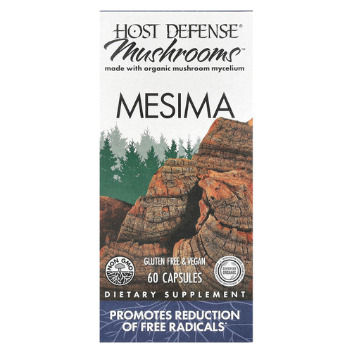 Host Defense, Mushrooms ™, Mesima, 60 капсул (0,5 г в 1 капсуле)