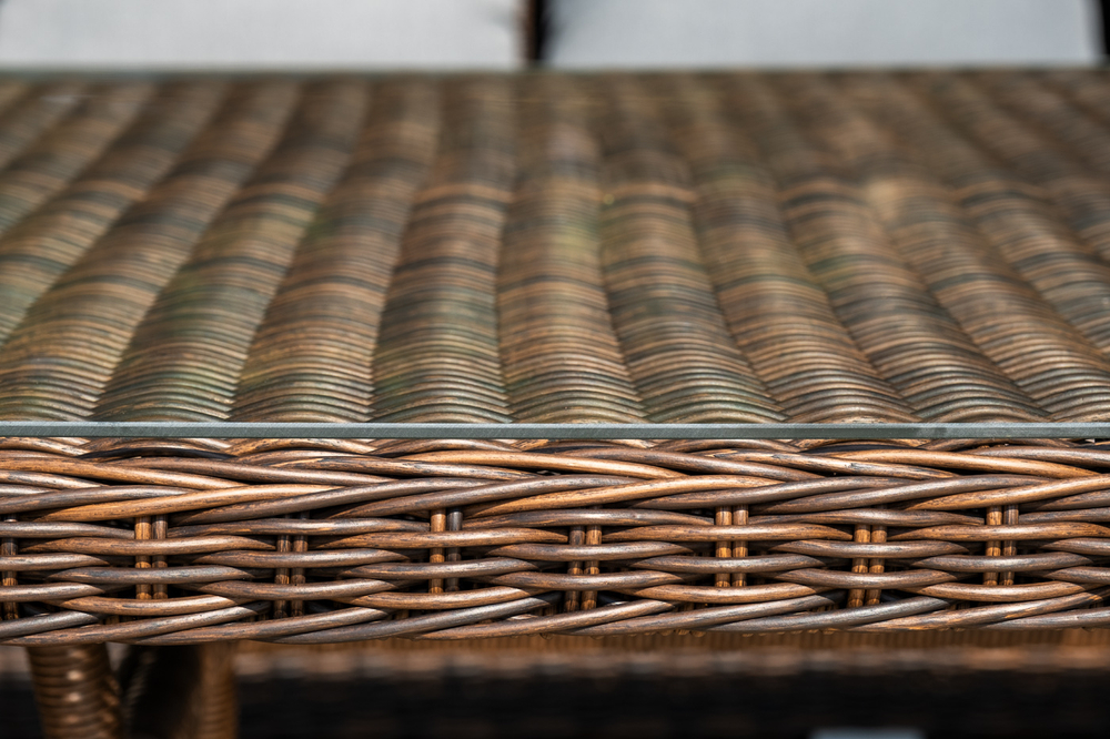 "Моккачино" обеденная группа из искусственного ротанга, цвет коричневый