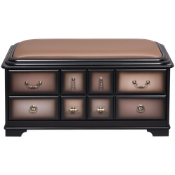 Банкетка Пандора 2 с ящиком Орех Оберджин Шоколад