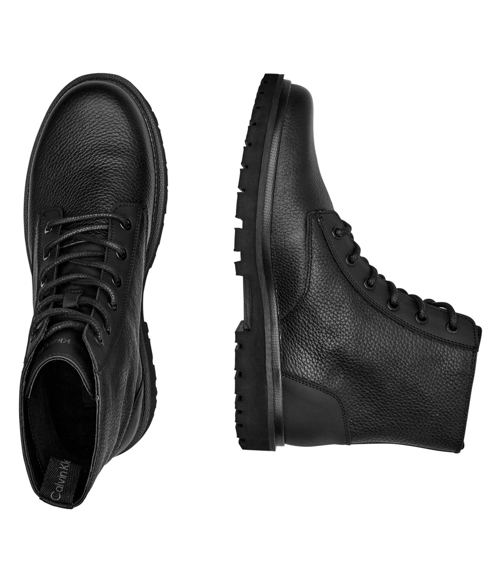 Кожаные высокие сапоги CALVIN KLEIN JEANS - черный(YM0YM00751)