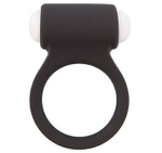 Чёрное эрекционное виброкольцо LIT-UP SILICONE STIMU RING 3 BLACK