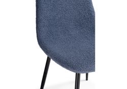 Стул на металлокаркасе Lilu dark blue / black