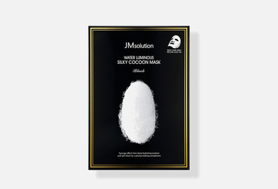 JMSOLUTION Тканевая маска с протеинами шелка ДЛЯ УПРУГОСТИ КОЖИ Water Luminous Silky Cocoon Mask Black (35 мл)