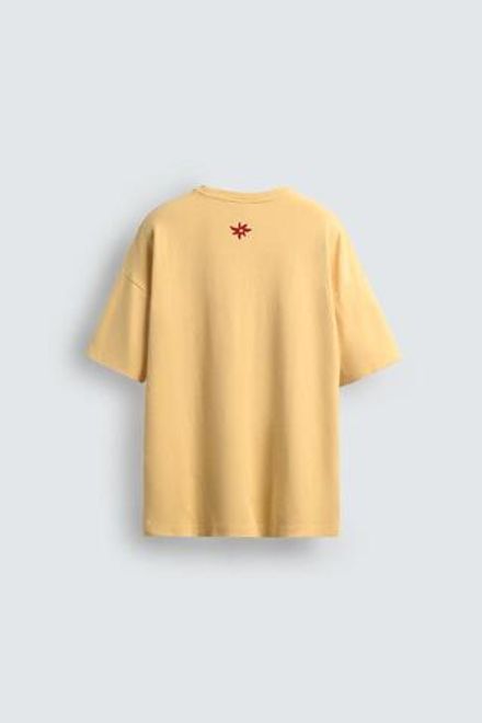 ZARA ТОЛСТОВКА С НАДПИСЬЮ, ТЕМНО-ЖЕЛТЫЙ