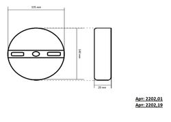Kink Light 2202,01 Светильник Затмение белый d25 Led 9W