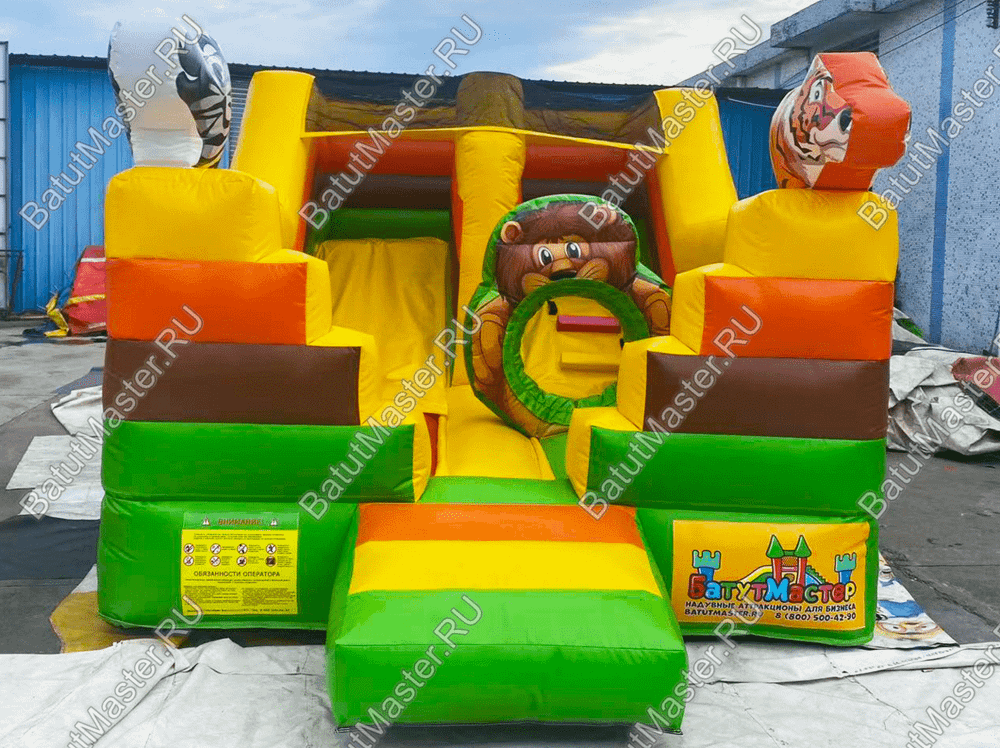 Коммерческий надувной батут "Сафари",  4.80*2.90*2.55 м