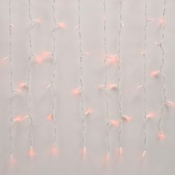 ULD-C2030-240-TWK RED IP67 Занавес светодиодный с эффектом мерцания. 3х2м. Соединяемый. 240 светодиодов. Красный свет. Провод белый. TM Uniel.