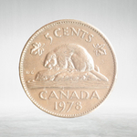 Canada, 5 Cents, 1978 – Elizabeth II (Second Portrait), VF