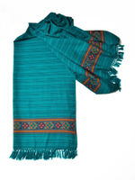 Шаль Куллу (бирюза/полоска)