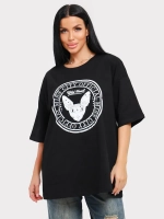 Футболка оверсайз больших размеров принт