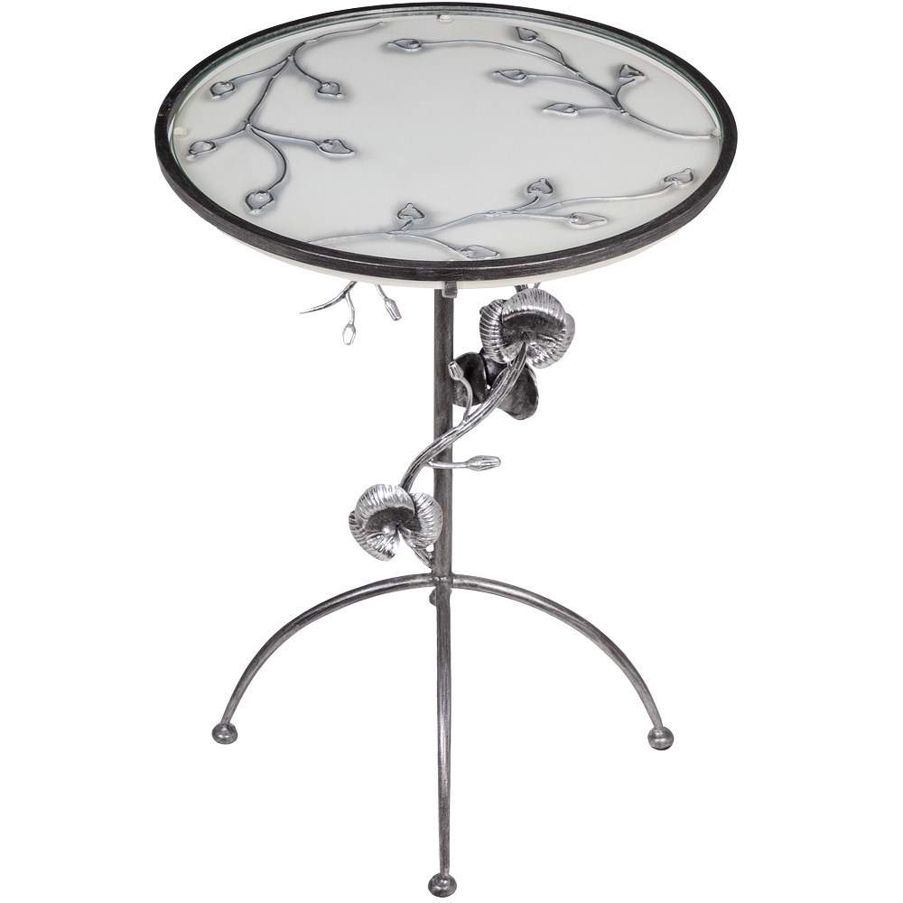 Декоративный столик Орхидея Фиори Айс Античное серебро