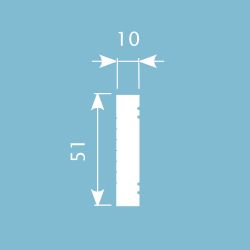 Молдинг Ecopolymer, 51x10 мм