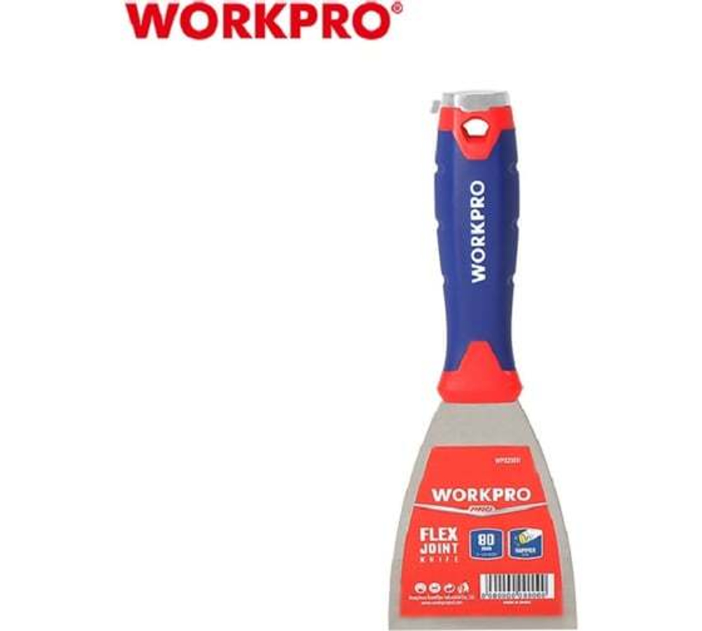 Шпатель WORKPRO гибкий, нержавеющая сталь, 100 мм WP321012