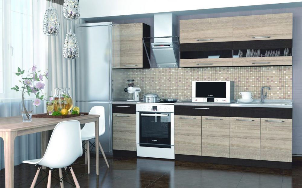 Кухня "Маша" ЛДСП 2,0м (венге\дуб сонома)