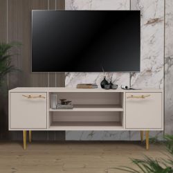 Тумба под ТВ Арт Колор matte 155см Стайл Голд Серый агат матовый