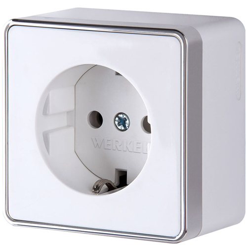 Розетка с заземлением Gallant белая W5071001