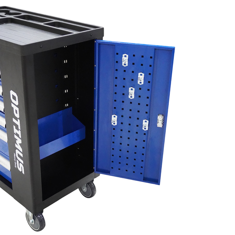 OPT-917P Тележка инструментальная, 7 полок с набором инструментов 289 пр, пластиковая столешница