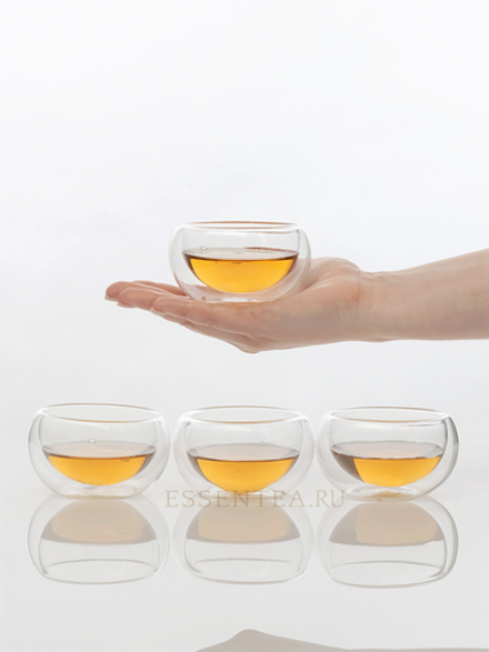 Чашка из боросиликатного стекла с двойными стенками 150 мл