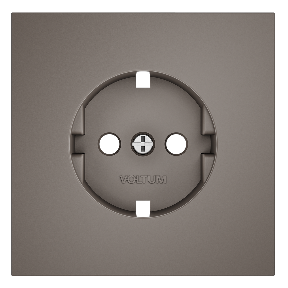 Накладка для розетки с заземлением, (капучино) Voltum S70 VLS000614