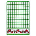 Салфетка из МИКРОФИБРЫ универсальная, 40х60 см, зеленая клетка, орнамент, 240 г/м2, BOOMHOUSE (БУМХАУС), 700878