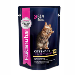 Eukanuba Kitten 85 г - консервы (пауч) для котят (курица в соусе)