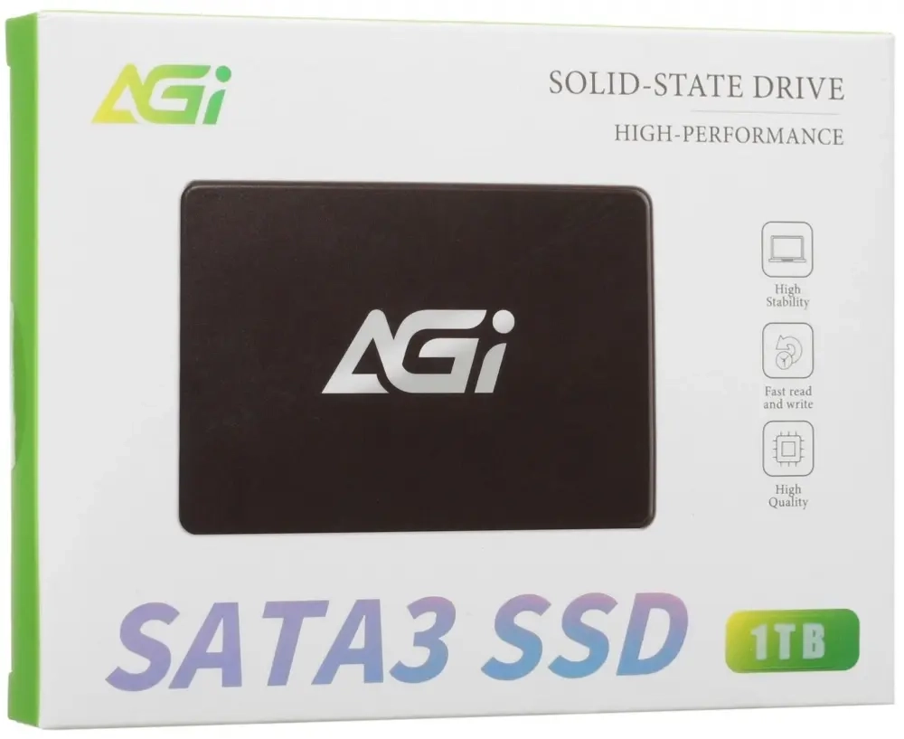 Твердотельный накопитель AGI, AI178, 1000Gb, R535Mb/s, W465Mb/s, TLC, 7mm, SATA, AGI1T0G17AI178-CB, Retail