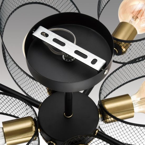 8193/8C COUNTY LN25 256 черный/медный, металл Люстра потолочная E27 8*60W 220V VIVANA