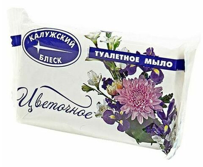 Туалетное мыло в упаковке Цветочный микс, 90 гр.