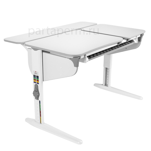 Растущая парта Дэми СУТ 45 с лотком и полками СУТ.45.350 (1200×820 мм)