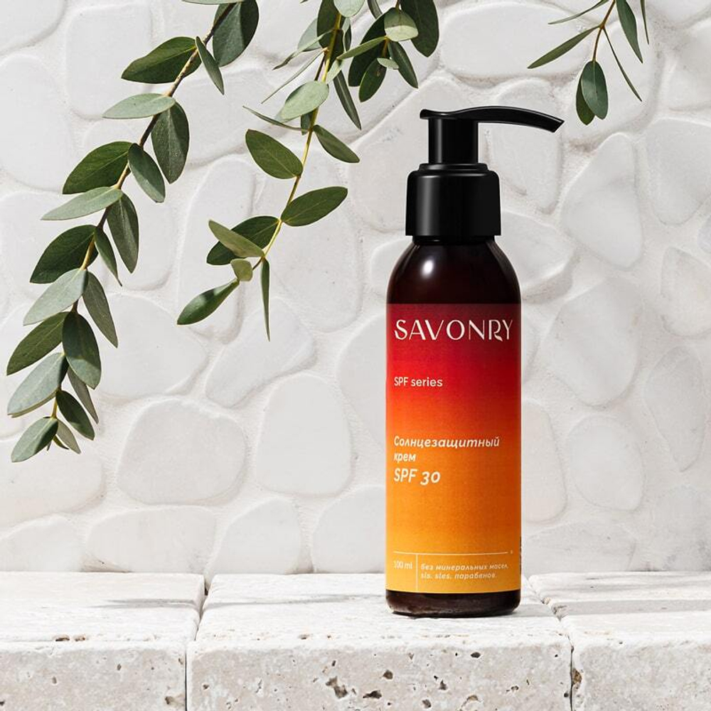Крем солнцезащитный для лица и тела SPF 30, ТМ SAVONRY