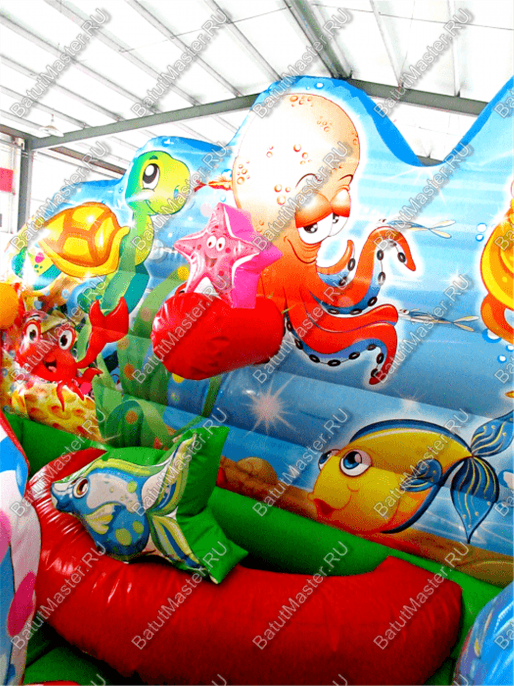Коммерческий надувной батут "Царство морских зверей", 5*5*2.8 м